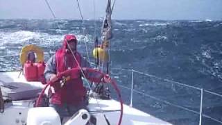 Steinlager 2 in English Channel with 55 knots of wind