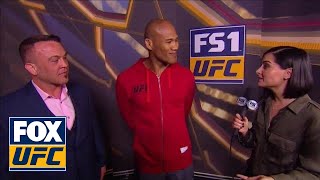 Jacare Souza talks with Megan Olivi at weigh-in | INTERVIEW | UFC FIGHT NIGHT