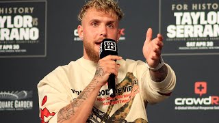 IRISH FANS GO IN ON JAKE PAUL DURING Q\u0026A SESSION! TROLL HIM BEFORE TAYLOR VS SERRANO WEIGH IN