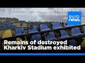 Remains of Ukrainian stadium damaged by Russia find home in Berlin