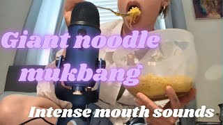 ASMR Giant Noodle Bowl Mukbang ✨🍜 intense mouth sounds