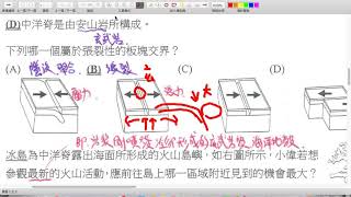 國中地科 平時測驗 地質 海底擴張學說的張裂運動
