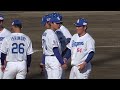 【2軍】試合終了後、ナゴヤ球場のマウンドに集まる中日投手陣と山井・浅尾コーチ（2023年9月5日）