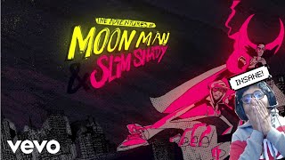 Kid Cudi - The Adventures Of Moon Man & Slim Shady (Lyric Video) ft. Eminem [Reaction]