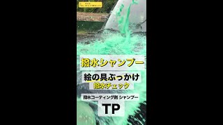 【㊗️秒で撥水 50万再生】パリッとの史上最強 ガラス系 撥水 コーティング シャンプー TP を絵の具ぶっかけで撥水チェック 【ガラスにもOK!】 #Shorts