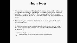 Oracle Java SE Video Tutorial – Learning ENUM
