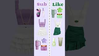 Like or sub 🍀🪻#colorful #pleasegoviral #preppy #stanleycup #treehut #cute #clawclip #green #purple