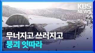 무너지고 쓰러지고…폭설에 붕괴 잇따라 / KBS  2024.11.29.