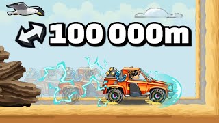 😎THE FIRST EVER 100,000m // Beach // Hill Climb Racing 2