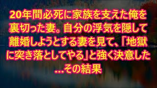 20年間必死に家族を支えた俺を裏切った妻。自分の浮気を隠して離婚しようとする妻を見て、「地獄に突き落としてやる」と強く決意した…その結果