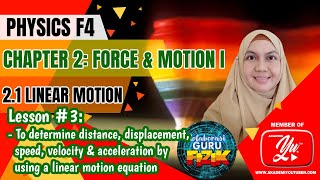 Physics F4 KSSM I 2.1 Linear Motion Part 3