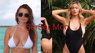 Sofia Bevarly and Hannah Palmer double combo IRRESISTIBLE Black and white Swimsuit Big Bang Girls
