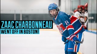 Zaac Charbonneau WENT OFF this weekend at the Eastern Exposure Cup in Boston!! 16 points in 6 Games!