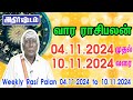 Vaara Rasi Palan - 04.11.2024 to 10.11.2024 | Weekly rasi palan Tamil | வார ராசிபலன் Top Tamil Astro