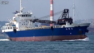 SENSHO MARU 泉翔丸 Sand carrier ガット船 大分共同海運 関門海峡 2015-SEP