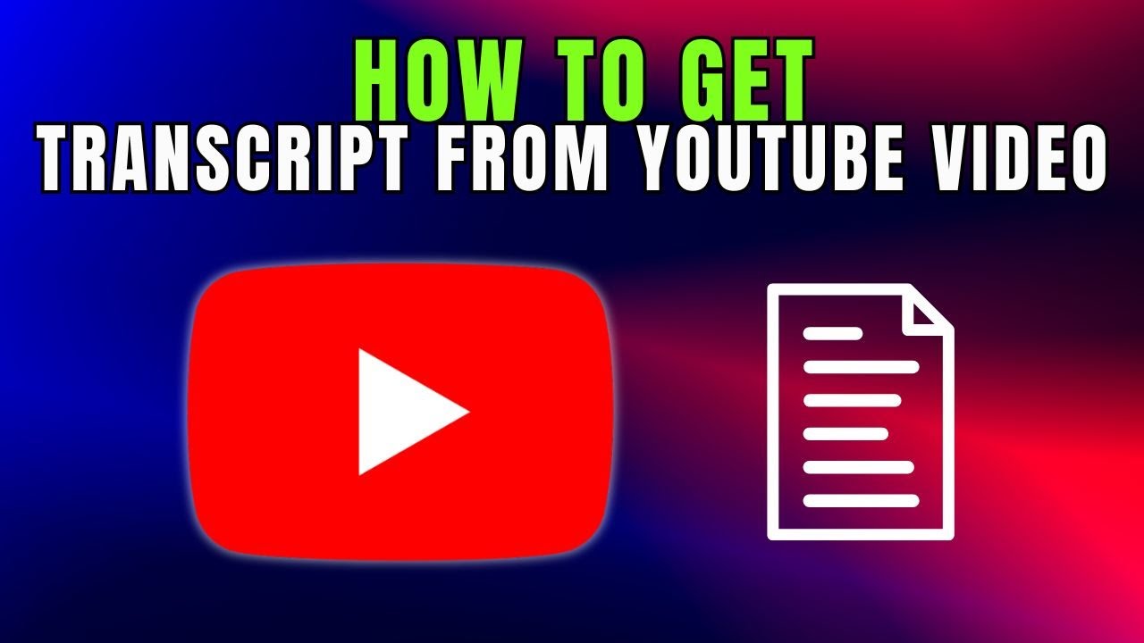 Get Your Youtube Video Transcript In Seconds How To Get Transcript