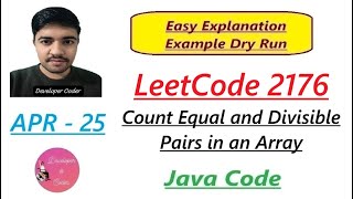 Count Equal and Divisible Pairs in an Array | Leetcode 2176 | Java Code | Developer Coder