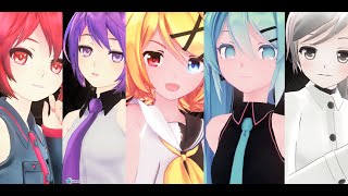 【MMD杯ZERO3参加動画】MMD初心者がちゃっかり参加で【一騎当千】【VOCALOID・UTAU：初音ミク・鏡音リン・雪歌ユフ・重音テト・唄音ウタ】