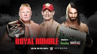 Brock Lesnar VS John Cena Vs Seth Rollins Royal Rumble 2015 WWE World HeavyWeight ChampionShip