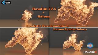 Realistic Fire Simulation in Houdini 20.5 | Axiom | Karma | GPU Sim + Render