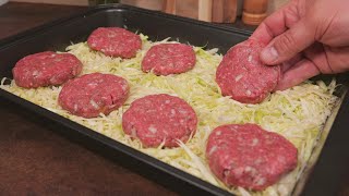 Meatball with cabbage, which urgently needs to be cooked! Juicy meatballs with a side dish!