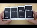 Samsung Galaxy A7 vs. Galaxy Alpha vs. Galaxy A5 vs. Galaxy A3 -  Which Is Faster? (4K)