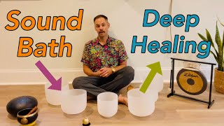 Sound Healing For Depression (Sound Bath with Crystal Bowls)