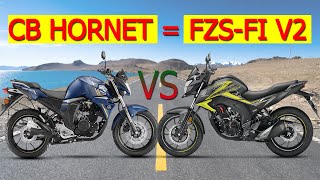 Honda CB Hornet CBS vs Yamaha FZS FI V2 Comparison and price in Bangladesh || hornet vs fzs fi v2