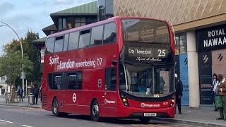 FRV. Stagecoach Route 25 Ilford to City Thameslink. 11377 (SK20 BBF). Ramadan Special Advent Day 10.