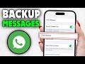 How to Backup Whatsapp Messages on iCloud (2026)