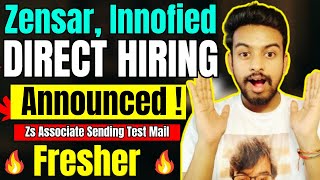 Zensar, Innofied Direct Hiring Announced | OFF Campus Drive For 2025, 2024, 2023 Batch Fresher