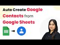Automatically Create Google Contacts from Google Sheets (No Coding Needed!)