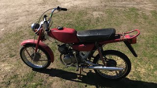 Starting old soviet moped Delta after 6 months