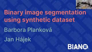 Binary image segmentation using synthetic dataset