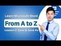 How to Use Save and Save As in Microsoft Word | Beginner Tutorial
