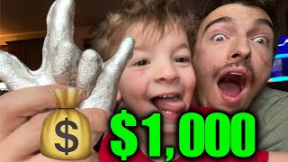 I Melted $1,000 Worth of SILVER Coin Into my SON'S Hand Cast!