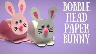 Bobble Head Paper Bunny | Easter Craft  Ideas