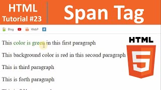 HTML Tutorial #23 - Span Tag in HTML to Group inline Elements