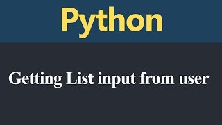 Getting List input from user in Python (Hindi)