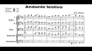 Jean Sibelius - Andante festivo for Strings and Timpani