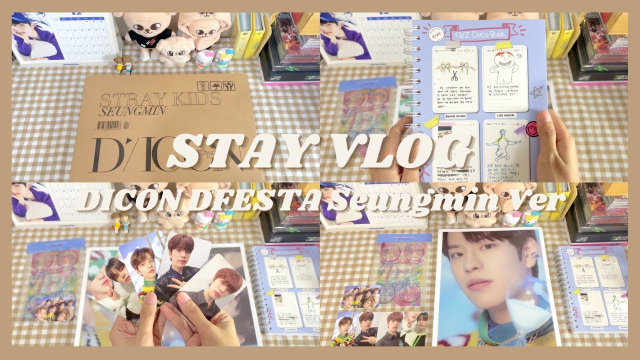 Stay Vlog рџ Unboxing Dicon Dfesta Stray Kids Seungmin Ver рџђ Youtube
