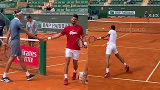 Novak Djokovic vs Alexander Zverev Incredible Practice Match - Monte Carlo 2024