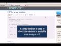 PHP tutorial :in array