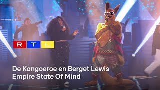 De Kangoeroe en Berget Lewis treden op met prachtige versie Empire State Of Mind | The Masked Singer