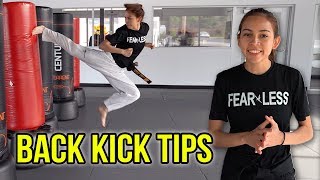 5 TIPS TO IMPROVE YOUR BACK KICKS | Samery Moras Taekwondo