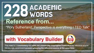 228 Academic Words Ref from "Rory Sutherland: Perspective is everything | TED Talk"