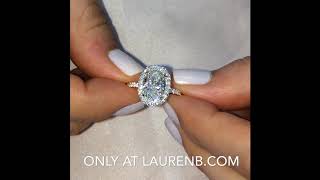 2.21 ct Oval Diamond Two-Tone Halo Engagement Ring