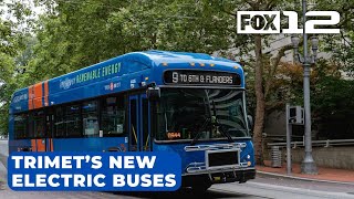 TriMet rolls out 24 new E-buses, tripling the number in their fleet