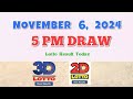 Lotto Result Today 5pm November 6, 2024 swertres ez2 PCSO