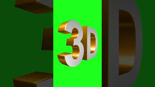 3D Portrait Logo copyright free green screen #shorts #Logo3D #greenscreen
